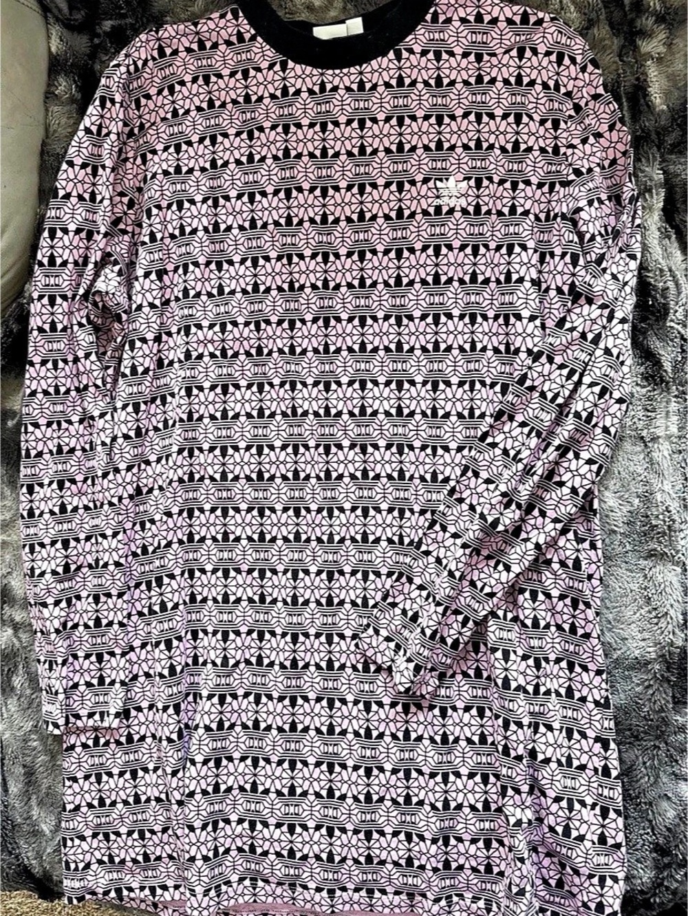 adidas Geometric Long Sleeve Dress
